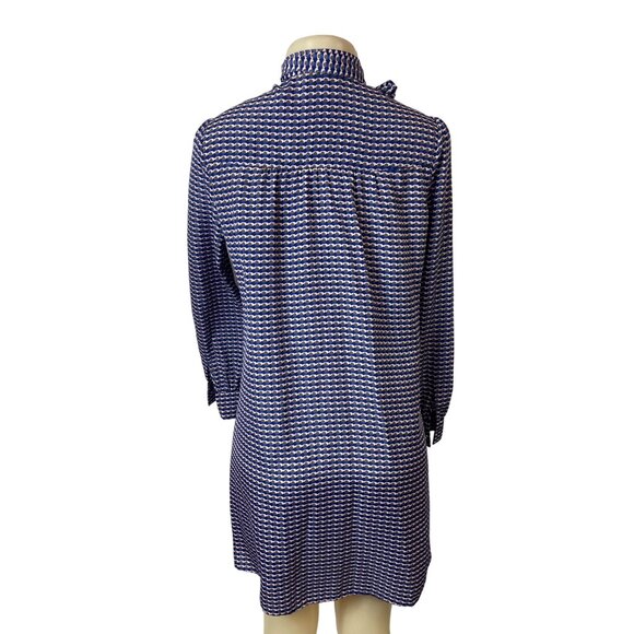 CeCe By Cynthia Steffe Womens Patterned Bow Tie Neck Dress Size 2 - Picture 3 of 8